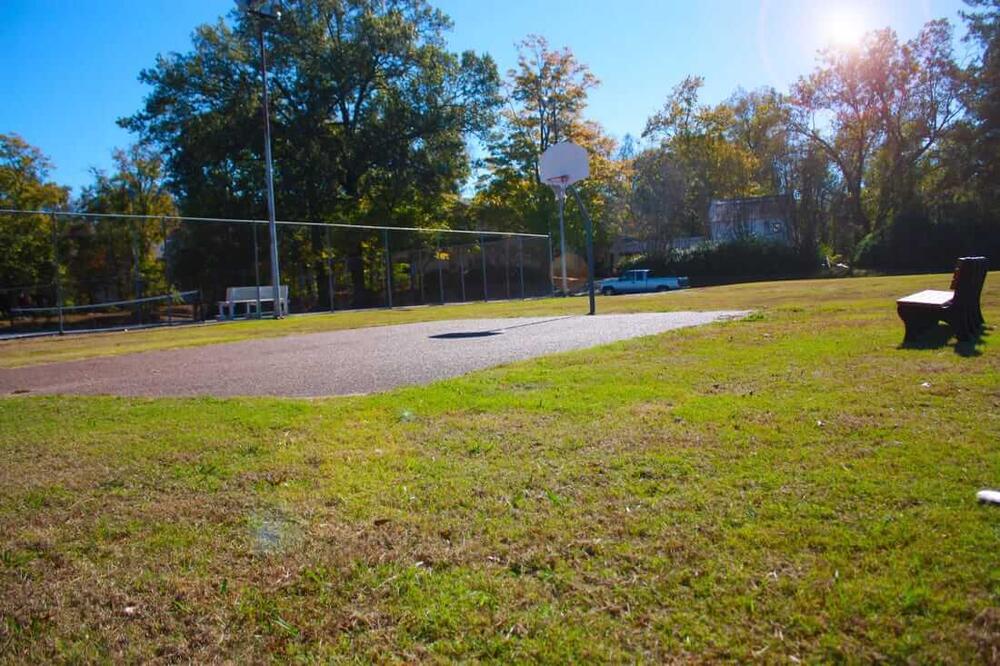 basketball and tennis courts