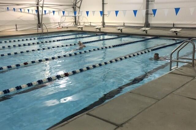 people swimming laps in Covington indoor pool