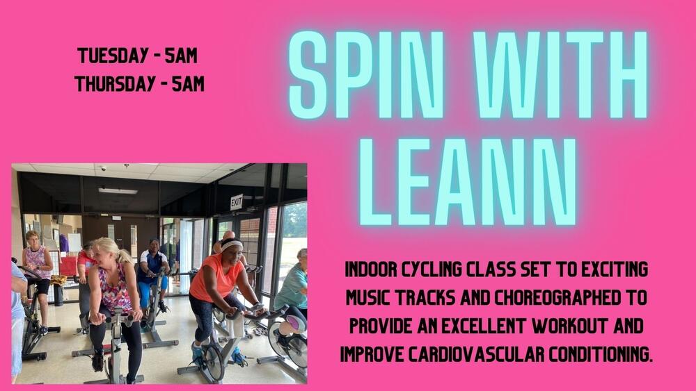 flyer with hours of spin classes