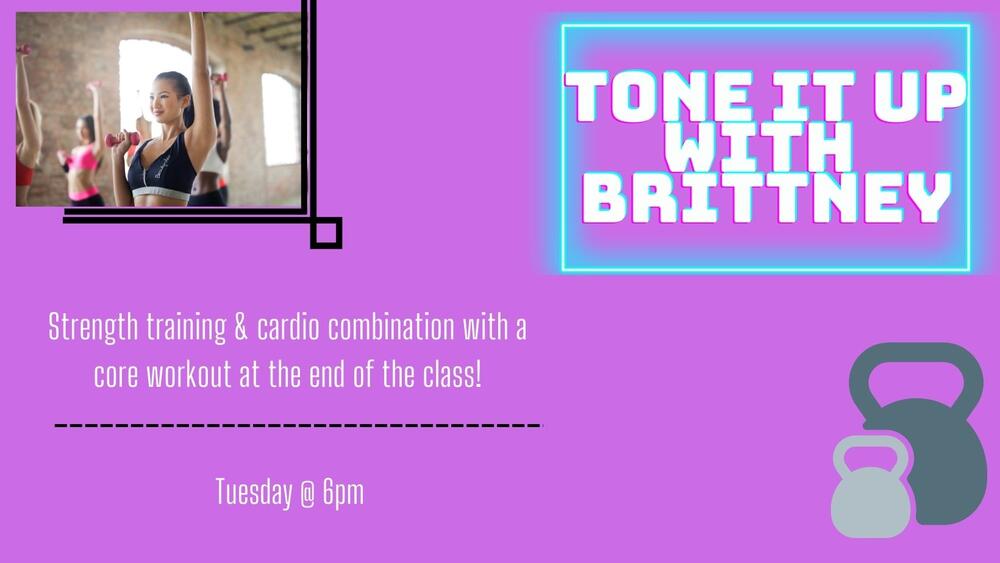Flyer with Tone UP class hours