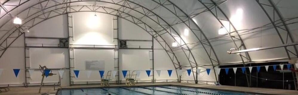 an indoor swimming pool
