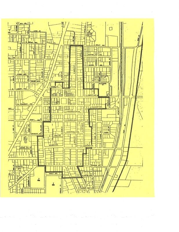 historic Zoning Map of covington