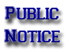 an icon that says public notice