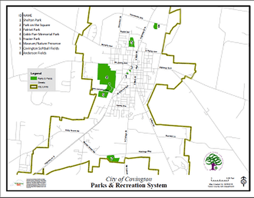 a map of city parks in covington tennessee
